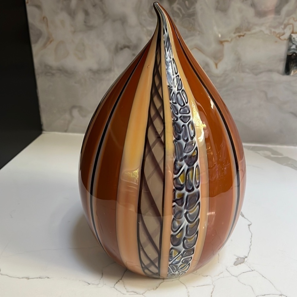 Eris Raffael Signed Murano Glass 11” Light Pendant